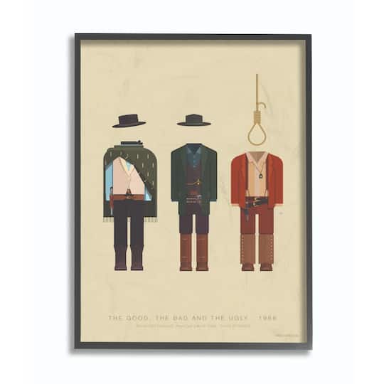 Stupell Industries The Good, Bad & Ugly Wall Art in Black Frame